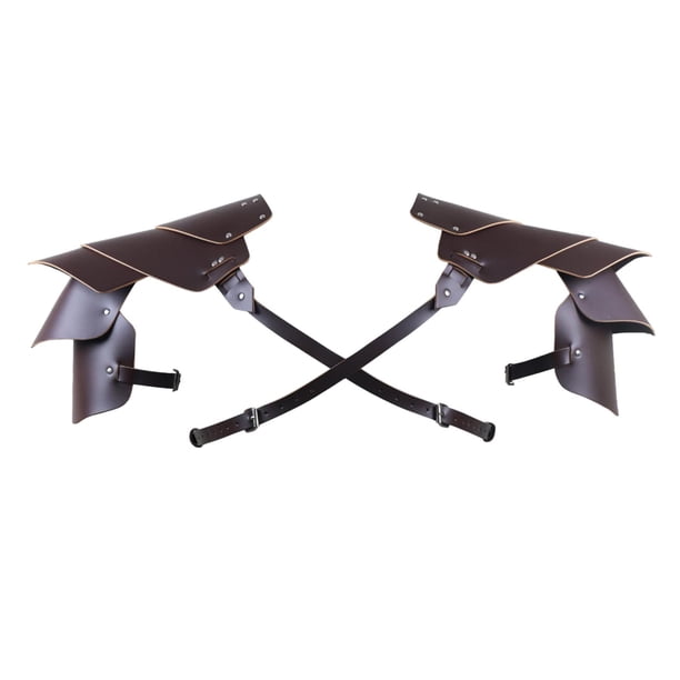 Accesorio de disfraz de hombrera medieval Steampunk para hombre hombro medieval Marrón