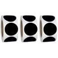 thumbnail image 3 of Self-Adhesive Label Stickers Chalkboard Stickers Round Shape For Office Use Black 5x5CM 3 Rolls, 3 of 3