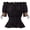 Black, variant on Renaissance Gothic Off Shoulder Blouse for Women Vintage Lace-Up Peplum Top Casual Half Sleeve Bohemian Festival Tops, White S