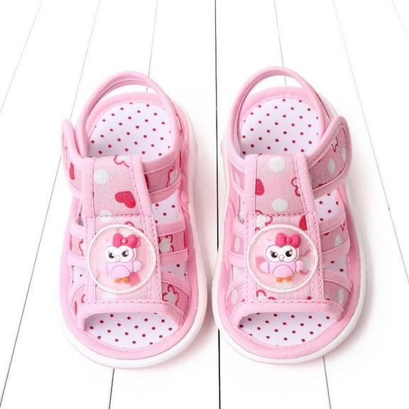 Tao Baby Boys Girls Sandals Summer Crib Shoes Soft Sole Infant Girls Princess Dress Flats First Walker Shoes Non-Slip Sandals Baby Sandals Toddler Shoes Beach SandalsPink19