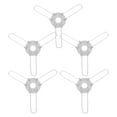 thumbnail image 3 of Shisuyan 5pcs Universal Recessed Lighting Spring Clips For Downlight Accessories Metal Lampshade Fixators Lamp Shade Diy Holders For Lamp Hardware And Lighting Fixtures, 3 of 8