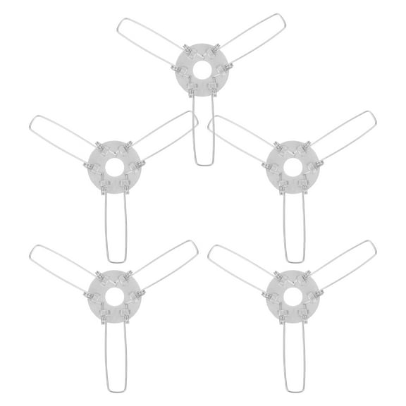 5 Pcs Clip on Lamp Shade Adapter Fixed Clips Spring Small Cover Embedded Silver