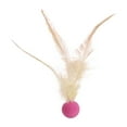 thumbnail image 3 of Interactive Cat Easter Toys Rubber Bouncy Balls, with Feather Easter Toys for Indoor Cats Fun Chase Throw Play Toys for Cats Kittens Interactive Exercise Toys for Indoor Outdoor Activity, 5in, Purple, 3 of 5