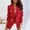 Red, variant on jjayotai Women's Casual Blazers, Plus Size Long Sleeve Open Front Work Office Fitted Solid Suit Jackets with Pockets