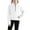 B-329White, variant on MEZZALL Girls Hooded Jacket Long Sleeve Full Zip Up Sweatshirt With Front Pockets Soft Warm Outerwear For Toddler Kids Youth Casual Winter Pullover Solid Color Cozy Child Clothes