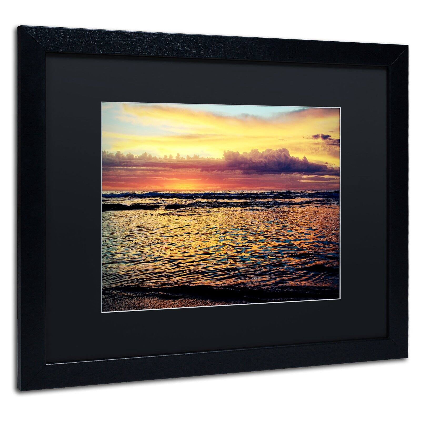 Trademark Fine Art "Morning Glory" Canvas Art by Beata Czyzowska Young, White Matte, Black Frame