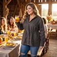 thumbnail image 2 of Agnes Orinda Women's Plus Size Jackets Long Sleeve Drawstring Waist Anorak Coats with Pockets 6X Grey, 2 of 8