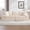 Beige, variant on Oversized Boneless 4-Seater Sofa Bed with Cup Holders and Side Pockets, Corduroy Cloud Couch with 5 Pillows for Living Room, Bedroom, No Assembly Required, Emerald