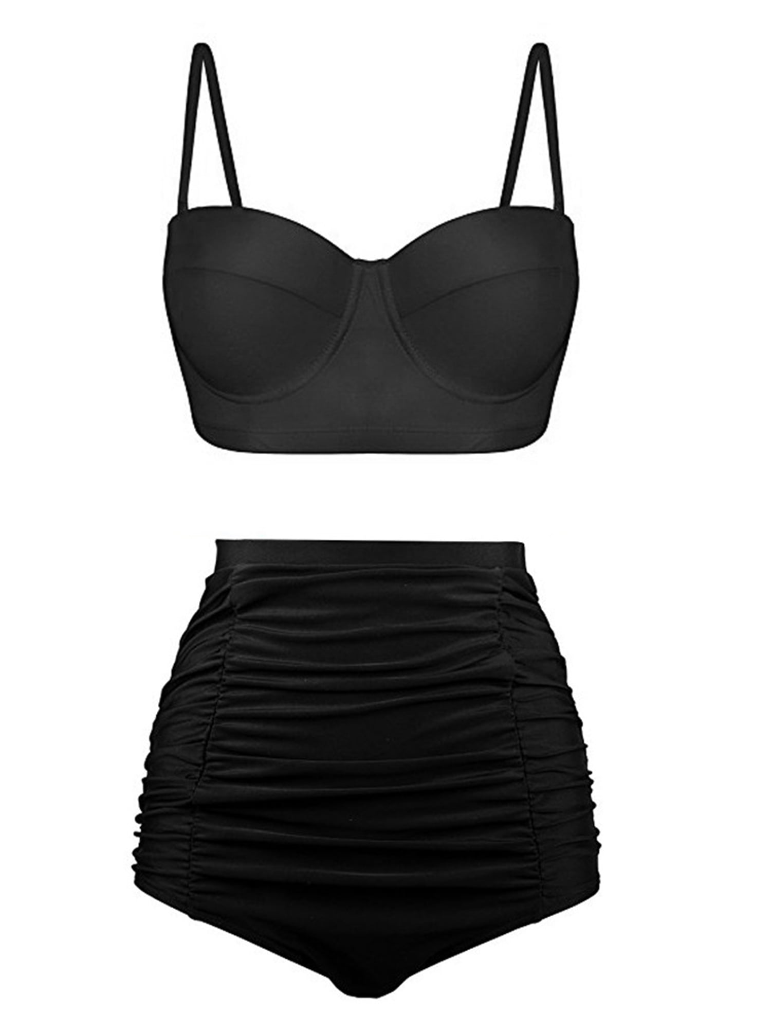 Women Sexy Two Piece Push Up Padded Swimsuit High Waist Bikini Set