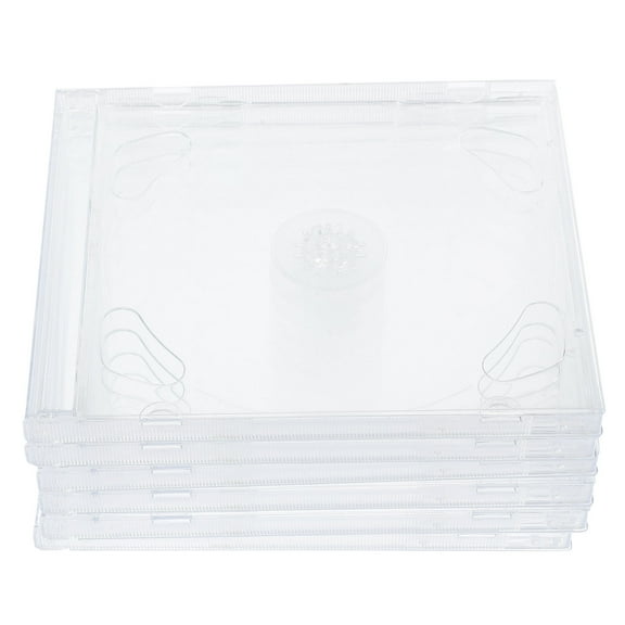 Raindrops Cd Box Transparent 6Pcs 5.7X4.9X0.2In Polystyrene Dvd Storage Containers