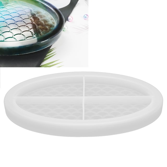 Molde De Bandeja Rodante, Diseño De Forma De Escamas De Pescado, Bandeja De Joyería, Molde De Resina Para Almacenamiento De Joyas, Jaboneras Para Bandejas De Exhibición