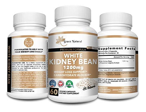 White Kidney Bean carb Blocker-Extra Strength, Premium Formula Appetite suppressant for Weight Loss and Fat Loss, Natural Weight Loss Supplement, Healthy Fat Burner- Burn Belly Fat Made in USA