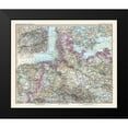 thumbnail image 2 of Stieler 14x12 Black Modern Framed Museum Art Print Titled - Northwest Germany - Stieler 1885, 2 of 5