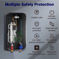 thumbnail image 3 of Electric Tankless Water Heater, 6.5Kw 240v, Instant Hot Water Heater with LED Temperature Display for Bar, Hair Salon, Energy Saving, Save Space, 3 of 6