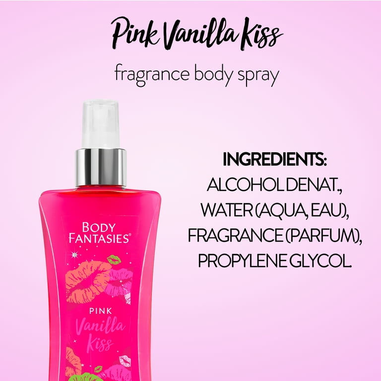 Body Fantasies Signature Pink Vanilla Kiss Fantasy Body Spray By Parfums De Coeur - 8 oz Body Fantasies Signature Pink Vanilla Kiss Fantasy Body Spray By Parfums De Coeur - 8 oz
