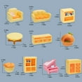 thumbnail image 3 of 10Piece Miniature Living Room Furniture Figurines Set Realistic Resins Sofa Table Cabinets Ornaments for Home Decoration, 3 of 9