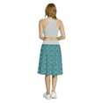 thumbnail image 5 of Women's Nature Tropical Hawaiian Palm Trees A-line Printed Skirt Casual Wear, XL, Pale Blue and Marigold, by Ambesonne, 5 of 6