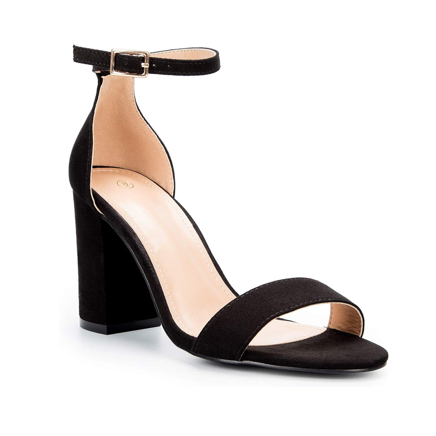 Mysoft Women's Chunky Block Heels Sandals Women Dress Shoes(Black,Size ...