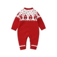 thumbnail image 2 of Qmyliery Christmas Toddler Baby Sweater Rompers Waterdrop Print Round Neck Long Sleeve Jumpsuit for Newborn Girl Boy, 2 of 9