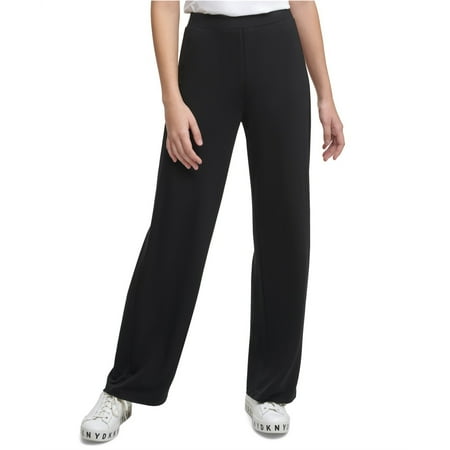 DKNY Womens Solid Yoga Pants Black Large Walmart
