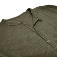 thumbnail image 6 of Honeeladyy Mens Long-Sleeve Lightweight Crewneck Top #Tc-Army Green-M, 6 of 6