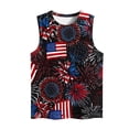 thumbnail image 4 of GERsome 4th of July Tank Tops for Women Summer American Flag Patriotic Tank Crewneck Sleeveless Loose T-Shirts S-5XL, 4 of 5