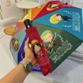 thumbnail image 2 of Paraguas de vinilo plegable, sombrilla de animación periférica de una pieza, completamente automática, paraguas soleado, Luffy Zoro, protección solar, 4 tipos, 2 of 5