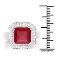 thumbnail image 3 of 6.36 Carat Glass Filled Ruby and White Topaz .925 Sterling Silver Ring QJ Model, 3 of 3