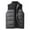 Black #15, variant on Dresfit Mens Puffer Vest Sleeveless Cotton Lightweight Jacket Zip Up Thick Solid Color Winter Outerwear Quilted Plus Size Waistcoat with Pockets Black 3XL
