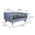 thumbnail image 5 of Raised Wooden Pet Bed with Removable Cushion - Antique Gray - Small, 5 of 5