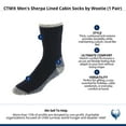 thumbnail image 4 of CTM  Sherpa Lined Cabin Socks by Wootie (1 Pair) (Men), 4 of 4