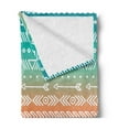thumbnail image 2 of Arrow Soft Flannel Fleece Throw Blanket, Colored Geometric and Maya Patterns and Arrows Bohemian Style Native Art, Cozy Plush for Indoor and Outdoor Use, 50" x 70", Multicolor, by Ambesonne, 2 of 5