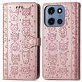 thumbnail image 2 of for Motorola Moto G Stylus 5G 2025 Case, Premium PU Leather Wallet Case [Cat & Dog & Flowers Embossed] Card Slots Kickstand Magnetic Closure Flip Case Cover for Motorola Moto G Stylus 5G 2025, Pink, 2 of 10