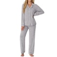 thumbnail image 4 of MINTREUS Women's Soft Cloud Fleece Pajama Sets Long Sleeve Button Down Pjs Ultra-Plush Brushed Microfleece Sleepwear Lounge Sets with Pockets, 4 of 9