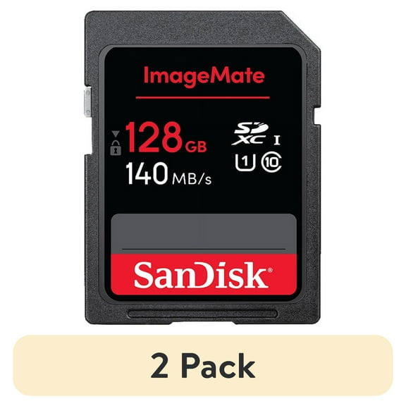 (2 pack) SanDisk ImageMate 128GB SDXC Flash Memory Card