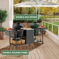 thumbnail image 4 of Outdoor Grill Cart for Two Big Green Egg, Movable Metal Grill Table with Open Storage Space, Paper Towel Holder and Foldable Panel, Outdoor Grill Station for Kamado Joe 18 Inch, 4 of 9