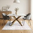 thumbnail image 3 of ODIKA 5'x7' Multicolor Geometric Rainbow Circles Cross Washable Area Rug Contemporary Bohemian Motifs With Dotted for Dining Room, Under Table, Home Office, Non-Slip Chair-Friendly, 3 of 7