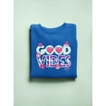 thumbnail image 3 of Good Vibes - Pink Emojis Graphic Women's Sweatshirt, 3 of 4