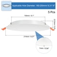 thumbnail image 2 of Uxcell 5Pcs 210mm/8.3" Diameter Metal Ceiling Hole Cover Plate, Downlight Hole Trim Wall Mount Decorative Cap Access Panel for 6.3-7.9inch Round Ceiling and Wall Openings, Matte White, 2 of 7
