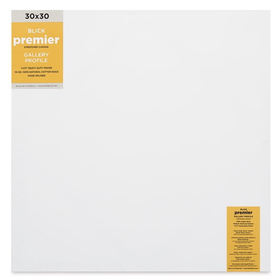 Blick Premier Stretched Cotton Canvas - Gallery Profile, Splined, 30" x 30"