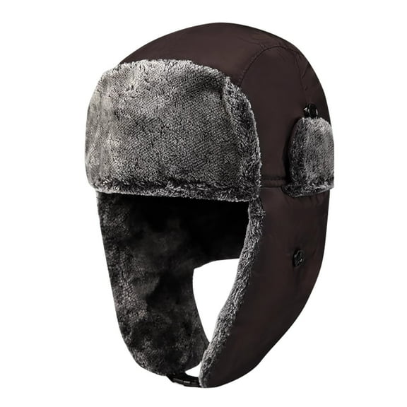 YAYUBA Men Winter Bomber Wool Ear Flap Russian Hat Women Warm Waterproof Trapper Ushanka Cap Outdoor Ski Hunting Teen