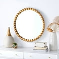 thumbnail image 2 of SAFAVIEH Pace 30 in. Geometric Round Mirror, Burnt Brass, 2 of 5