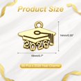 thumbnail image 2 of Uxcell 60 Pcs Metal Year Number Charm, 2026 Graduation Tassel Year Charms for Bracelets Earrings Graduate Hats Tassel DIY Crafting, Ancient Gold, 2 of 6