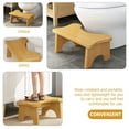 thumbnail image 2 of RUNROTOO Bathroom Stool Wood Color Toilet Foot Stool Practical Design 1 Pcs, 2 of 8