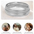 thumbnail image 3 of DESIGNICE 5Pcs Gold Bangles for Women Flexible Stacking Silver Bangles Electroplating Jewelry for Women Silver, 3 of 7