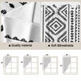 thumbnail image 3 of Black Boho Kitchen Window Curtains, Swag Curtains Valance for Bedroom Living Room Bathroom, Vintage Southwestern Geometric Stripes Rod Pocket Window Treatment Curtain Block Drapes 2 Panels 36"x63", 3 of 9