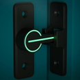 thumbnail image 2 of Barn Door Flip Locks Safety Prevents Theft Punch Free Heavy Duty Gate Locks for Garden Bathroom Outdoor Garage MK 009 180 Degree Luminous, 2 of 2