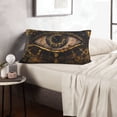 thumbnail image 7 of Binfone Mystical Golden Eye Standard Size Pillowcase, Long Staple Pure Cotton Envelope Closure Pillow Cover (Pillow core not included),14"x20", 7 of 7