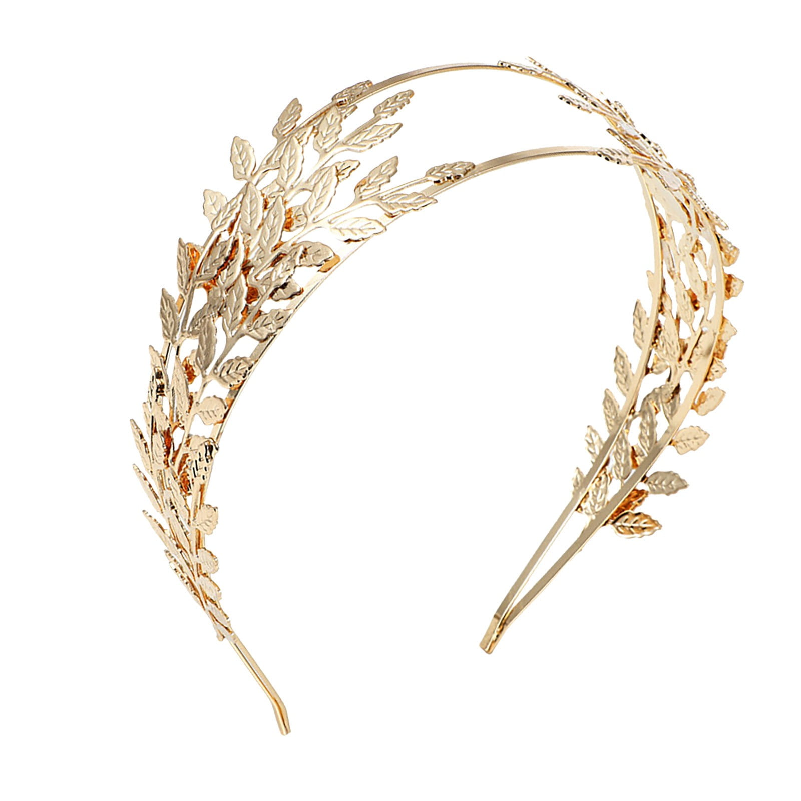 Barrettes For Women Exquisite Bridal Alloy Hair Band French Wedding Accessories Gold Leaves