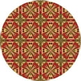 thumbnail image 1 of Ahgly Company Indoor Round Patterned School Bus Yellow Area Rugs, 4' Round, 1 of 6